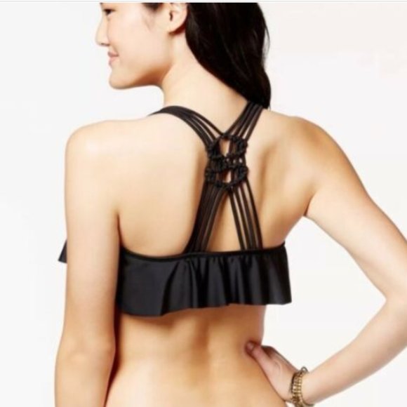 California Waves Flounce Bikini Swim Top - Picture 2 of 3